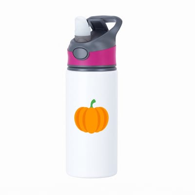 Hacebo® - Pompoen waterfles met rietje roze - Groente - Groente liefhebbers - halloween - herfstvrucht - water fles - 650ML