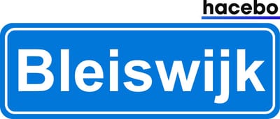 Hacebo - Plaatsnaam Sticker - 29x10 CM - Bleiswijk sticker - Verkeersborden sticker - grappige cadeaus - Bleiswijk