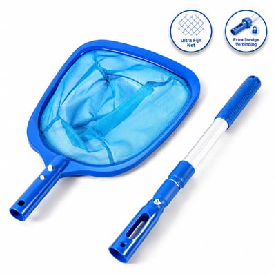 WVspecials Zwembad skimmer – Fijn Net voor Bladeren & Vuil – Sterke Verbinding – Blauw
