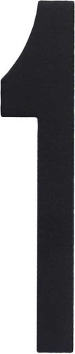 Intersteel Huisnummer 1 rvs mat zwart