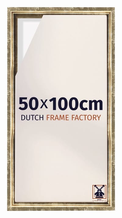 Baklijst 50x100 cm - Goud Antiek - Geschikt voor Canvasdoek - MDF Baklijst Lausanne