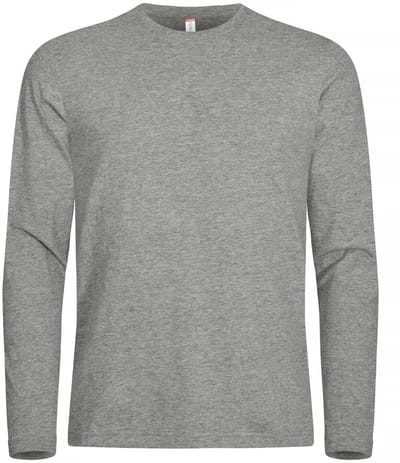 Clique Premium Fashion-T L/S 029358 - Grijsmelange - XL