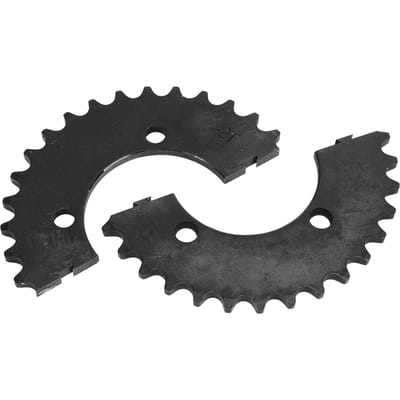 Pignon divisé 32 dents 420 Acier Type divisé Pignon de chaîne pour moto Vélo électrique Scooter black