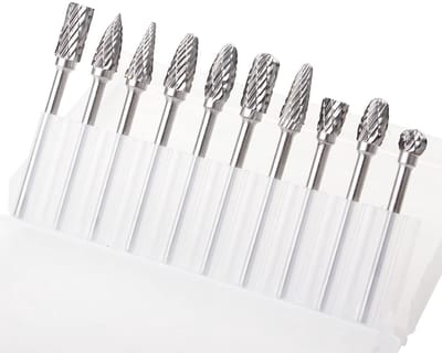 Dailygoody - Roterende Braam Set - Wolfraamcarbide - Voor Houtsnijwerk - 10 Stuks - Slijpboor - Gereedschap DIY - Geschikt voor Houtbewerking