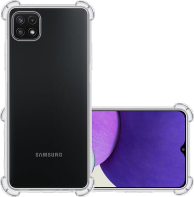 Hoesje - Geschikt voor Samsung Galaxy A22 4G - Sterk & Shockproof - Siliconen Case - Back Cover - Telefoon Hoes Shock Proof - Transparant