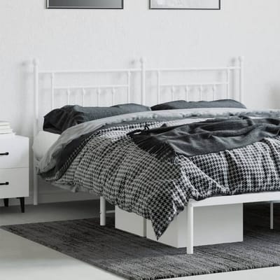 vidaXL - Vervangend - hoofdbord - 160 - cm - metaal - wit