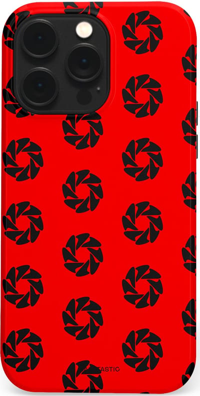 Casetastic hoesje geschikt voor Apple iPhone 14 Pro Max - MagSafe - Dubbellaagse bescherming - Zwarte Sterren op Rood - Fashion Case - Rood Zwart