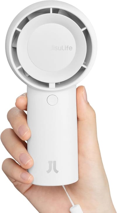 Draagbare Mini Handventilator met Lange Accuduur en 5 Snelheden - Ideaal voor Thuis en Reizen