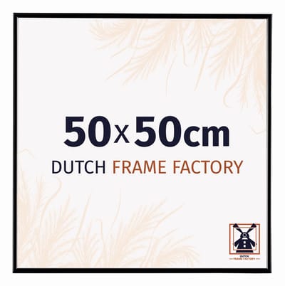 Fotolijst 50x50 cm - Kunststof - Zwart Hoogglans - Easy