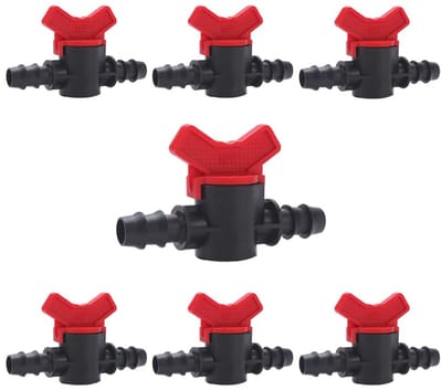 Tuinkraan Set 7 Stuks voor Druppelirrigatie – Kunststof Slangaansluitingen en Afsluiters voor 16 mm Buis