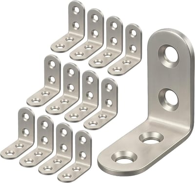 Hoekbeugels - L-beugels Verbindingsstukken - Meubels Versterken - Roestvrij Staal - 40 x 40 mm - Zilver