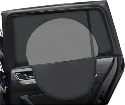 Famanu – 2 stuks auto-zonwering voor kinderen - universele auto-zonnekleppen - zijruiten - auto-accessoires - blokkeert uv-stralen - geschikt voor de meeste voertuigen (achterwiel)