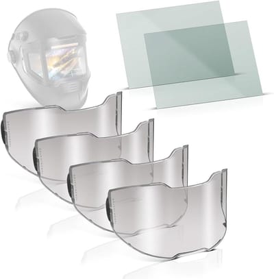 Lashelm vizierschijven - Beschermglazen set - Veilig werk - Krasbestendig polycarbonaat - Set van 6 - Transparant