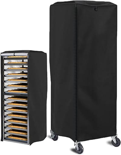 Bakery Rack Cover - Broodrek Hoes - Voedsel Beschermen - Waterdicht Stofvrij - 163 x 72 x 59cm - Zwart