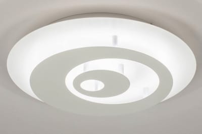 Lumidora Plafondlamp 73547 - Plafonniere - NEVIS - 3 Lichts - Ingebouwd LED - 18.0 Watt - 1650 Lumen - 2700 Kelvin - Wit - Metaal - Met dimmer - ⌀ 40 cm