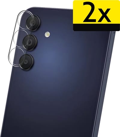 Camera Lens Protector - Geschikt voor Samsung Galaxy A15 - 2 Stuks - Camera Screenprotector - Beschermglas - Gehard Glas - Tempered Glass - Screen Protector
