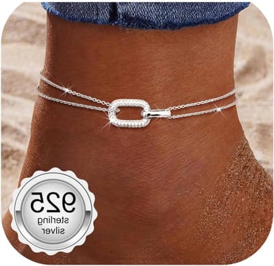 Zilveren Anklet - Enkelbandje - Zomerse Accessoires - Verstelbaar - 925 Sterling - Goudkleurig