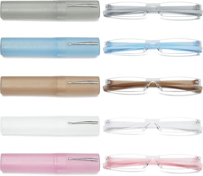 Randloze leesbril set van 5 stuks - Comfortabele mini-leeshulp voor dames en heren