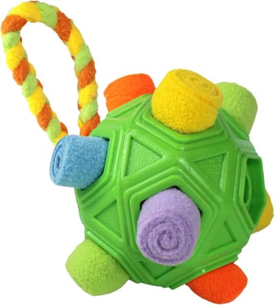 Snuffelbal Hond - Interactief Speelgoed - Mentale Stimulatie - Slow Food Training - 15x15x15 cm - Groente