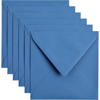 Envelop Papicolor 140x140mm donkerblauw pak à 6 stuks
