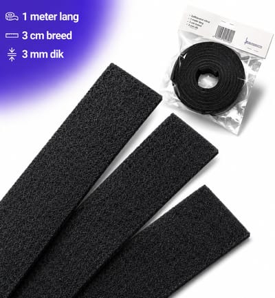 Meubelvilt Rol Zelfklevend Zwart – Viltband 3mm – 1 Meter x 3 cm – Anti Kras Plakvilt voor Stoelpoten, Meubels en Vloerbescherming – FSW-Products
