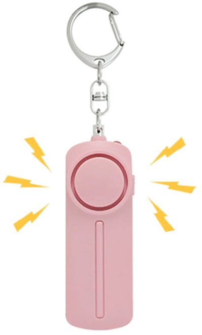 Persoonlijk alarm zelfverdediging -Zelfverdedigingsalarm voor vrouwen - Noodalarm - Alarm sleutelhanger - 130dB noodalarm - Veiligheidsalarm - met LED-lampje - Geschikt voor senioren, kinderen en vrouwen - Roze
