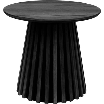House Nordic Bijzettafel Osaka - Rond Zwart Hout - Ø50x45cm