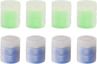Verlichte ventieldoppen voor autobanden - 8 stuks, stofdoppen, glow in the dark, auto-accessoires