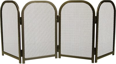 Vonkbescherming voor Buitenhaard, 102 x 53 cm, Zwart