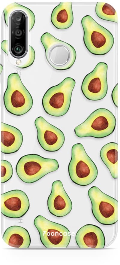 Fooncase Hoesje Geschikt voor Huawei P30 Lite - Shockproof Case - Back Cover / Soft Case - Avocado