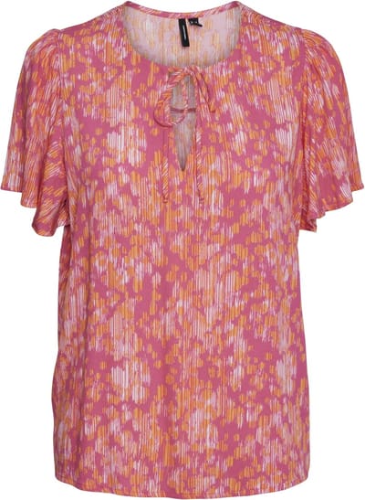 Vero Moda T-shirt Vmanna Fiona Ss Top Wvn Ga 10304014 Raspberry Sorbet Dames Maat - XS