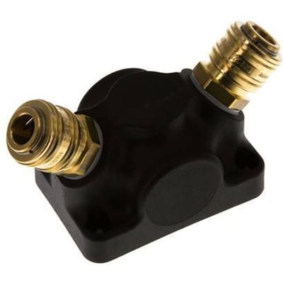 Brass/plastic DN 7.2 (Euro) Luchtkoppeling Snelkoppeling G 3/4 inch Binnendraad Wandmontage 2-weg - CLS7-F-P-2W-PL-034