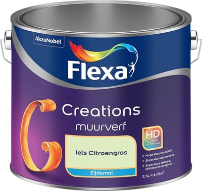 Flexa - Creations Muurverf Zijdemat - Iets Citroengras - Mengverf - 2,5 L