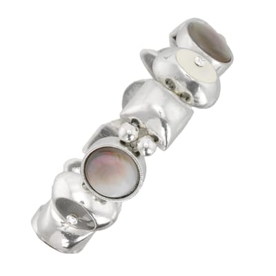 Behave - Armband - Elastisch - Grijze Schelp