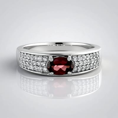 Cavill - Zilveren Ring met Ovale Roze Zirkoon 0,675 ct & Halo Zirkonia 0,265 ct - 925 Sterling Zilver - Elegante Moderne Zilveren Ring Dames