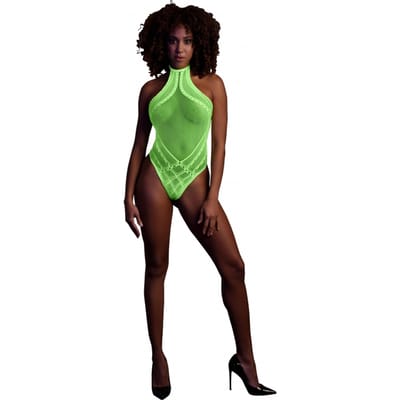 Body met Halter Neck - One Size - Neon Groen