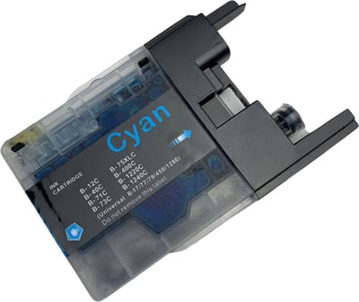Inktplace Huismerk LC12 / 40 / 71 / 73 / 75 / 400 / 1220 / 1240XL Inkt cartridge Cyan / Blauw geschikt voor Brother