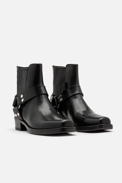 RE/DONE Cavalry Boot Black Leather Größe: 35 | Stiefel Outlet | Damen | Schwarz