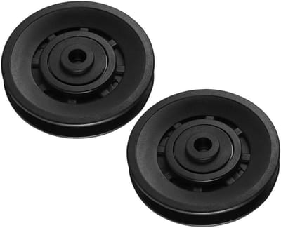 Fitness Pulley Wielen - Kabel Wielen - Fitness Apparatuur - Universele Pasvorm - 8.8 cm Diameter - Zwart