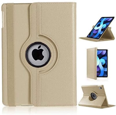 Hoes geschikt voor iPad Air 2020 (10,9 inch) - 360 Graden Draaibare bookcase met standaard - Goud