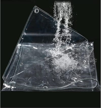 Zeildoek Transparant Waterdicht - Beschermhoes PVC - Tuin Meubels Dekken - Versterkt Met Oogjes - 1.3x2 Meter - Doorzichtig