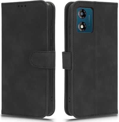 Coverup Hoesje - Geschikt voor Motorola Moto E13 Hoesje - Coverup Book Case - Zwart