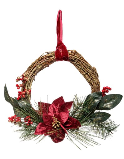 JJA - Kerstster hangkrans 38 cm voor Kerstmis