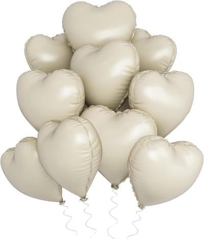 Grote Hartvormige Folieballonnen voor Verjaardagen, Babyshowers en Bruiloften - 18 Inch Helium Ballonnen voor Feestdecoraties