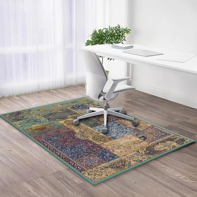 Vloerbeschermer - Onderlegger stoel - Kantoor thuis - Krasbestendig en opvouwbaar - 180 x 200 cm - Stijl 7