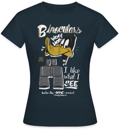 Looney Tunes Daffy Duck Binoculars T-Shirt Dames