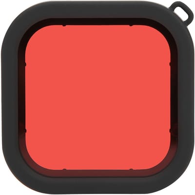 Filtre de plongée ABS avec corde pour caméra d'action GoPro 8, coque étanche rouge rouge