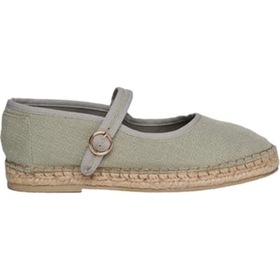 Espadrilles Paez Mary Jane Raw W - Linen Laurel Green