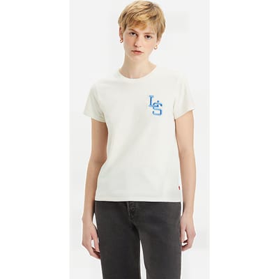 Levi's The T-shirt Ecru Maat: S | Tops Outlet | Dames | Ecru