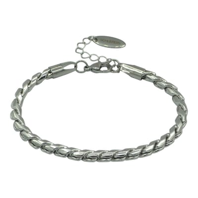 Damesarmband S-schakel - Hypoallergeen staal - 18.5 - 21 cm - Zilverkleurig